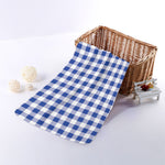 Blue And White Buffalo Check Print Towel