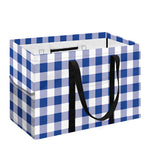 Blue And White Buffalo Check Print Utility Tote Bag