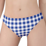 Blue And White Buffalo Check Print Women's Panties