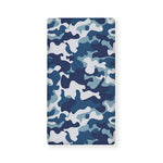 Blue And White Camouflage Print Baby Crib Sheet