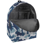 Blue And White Camouflage Print Backpack