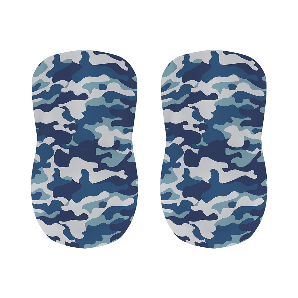 Blue And White Camouflage Print Bar Stool Covers
