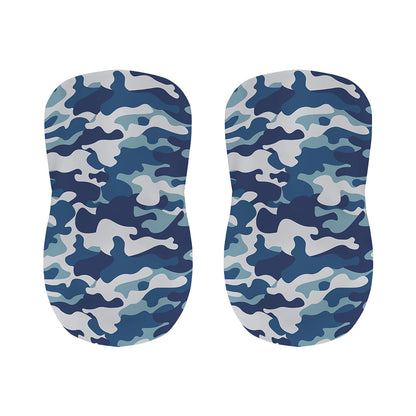 Blue And White Camouflage Print Bar Stool Covers