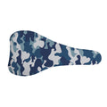 Blue And White Camouflage Print Bicycle Seat Cover