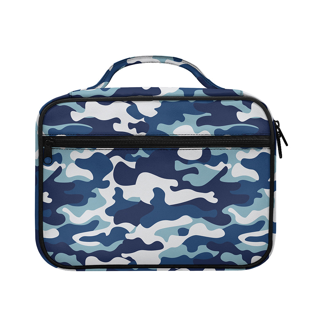 Blue And White Camouflage Print Briefcase Bible Bag