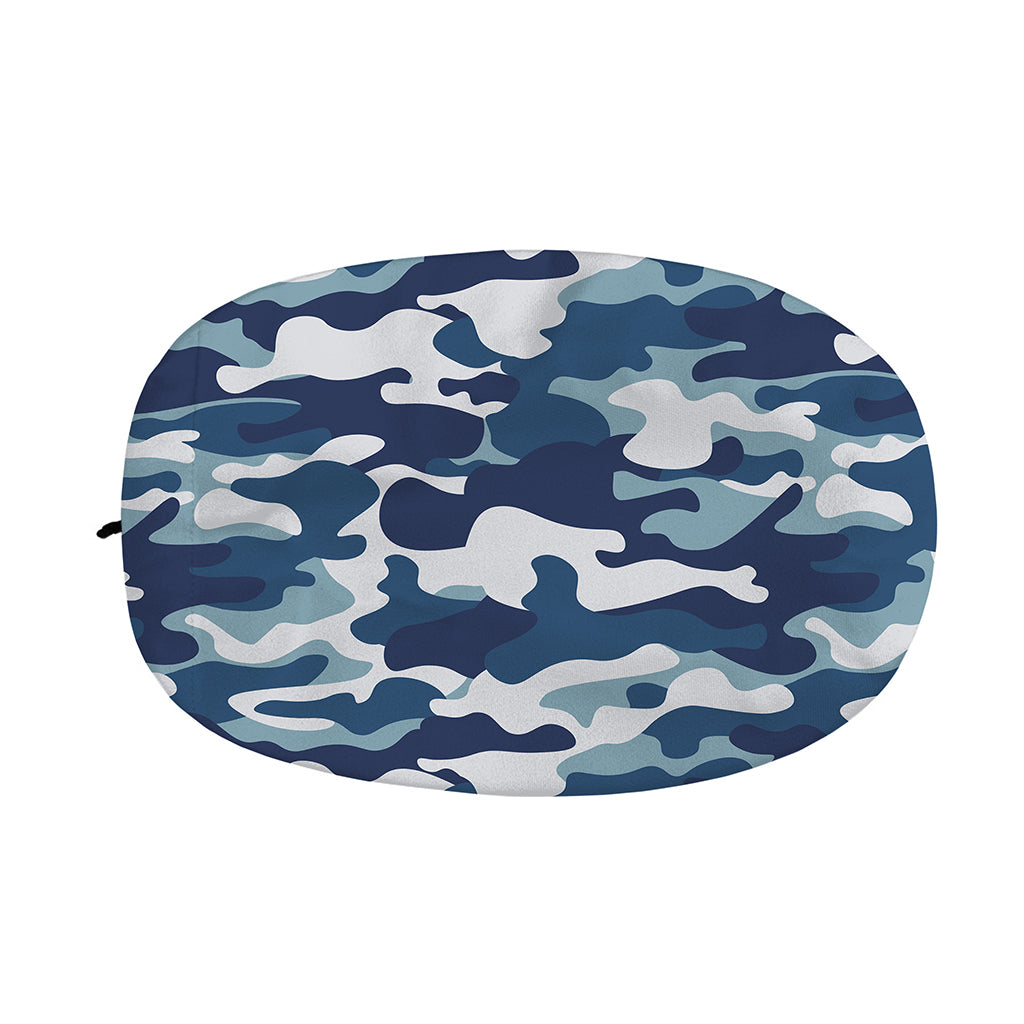Blue And White Camouflage Print Car Side Mirror Covers
