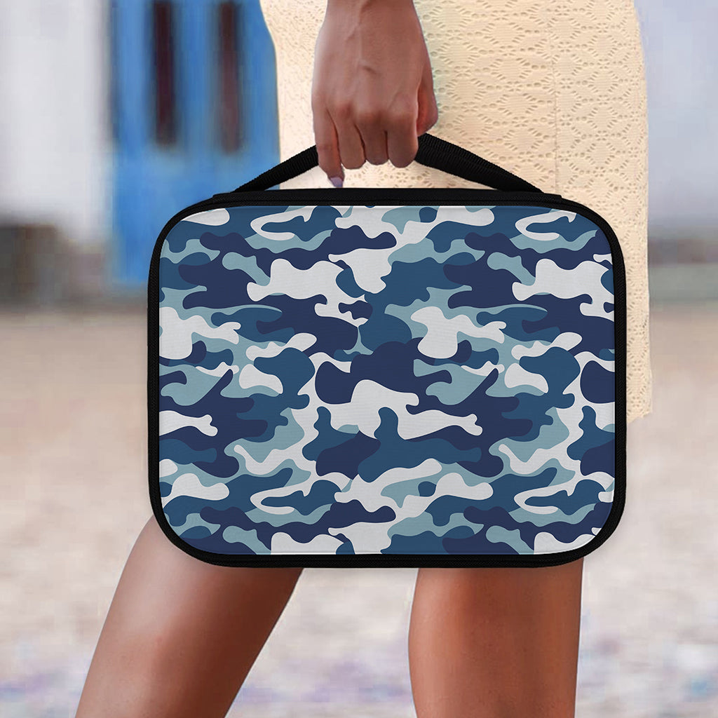 Blue And White Camouflage Print Classic Bible Case