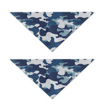 Blue And White Camouflage Print Dog Bandana