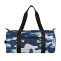 Blue And White Camouflage Print Gym Bag