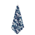 Blue And White Camouflage Print Hand Towel