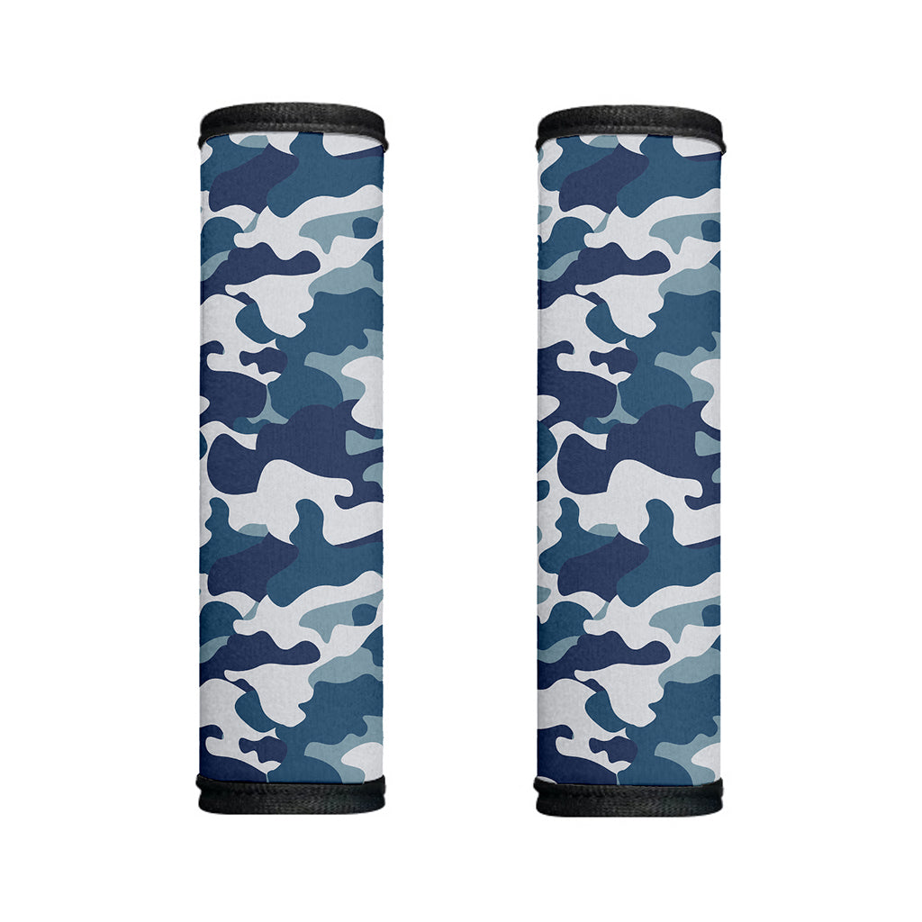 Blue And White Camouflage Print Handle Covers