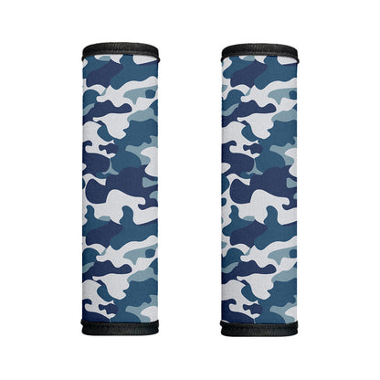 Blue And White Camouflage Print Handle Covers