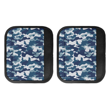 Blue And White Camouflage Print Handle Covers