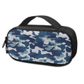 Blue And White Camouflage Print Portable Cooler Travel Case