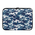 Blue And White Camouflage Print Laptop Sleeve