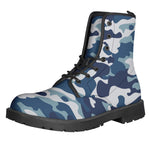 Blue And White Camouflage Print Backpack