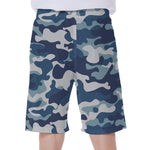 Blue And White Camouflage Print Men's Beach Shorts