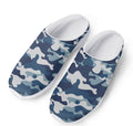 Blue And White Camouflage Print Mesh Casual Shoes