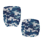 Blue And White Camouflage Print Office Chair Cover