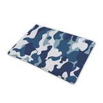 Blue And White Camouflage Print Pet Cooling Mat Cover