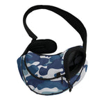 Blue And White Camouflage Print Pet Sling Carrier