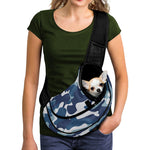 Blue And White Camouflage Print Pet Sling Carrier
