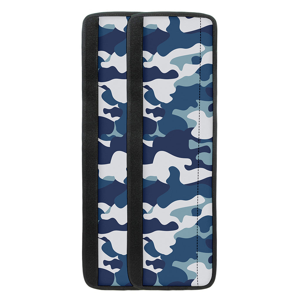 Blue And White Camouflage Print Refrigerator Handle Covers