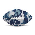 Blue And White Camouflage Print Rugby Ball