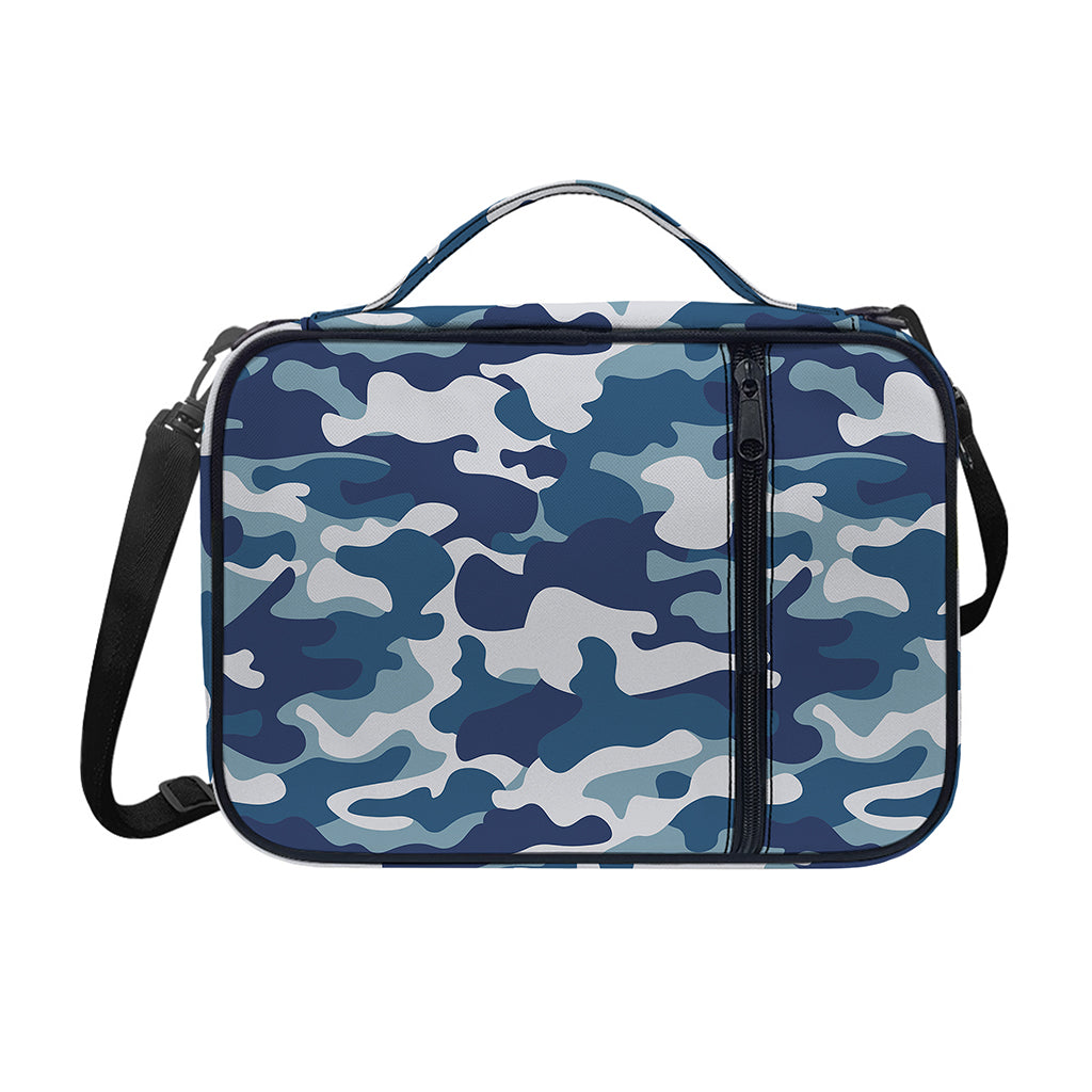 Blue And White Camouflage Print Shoulder Strap Bible Bag