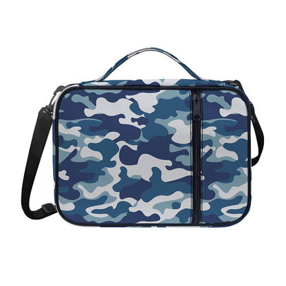 Blue And White Camouflage Print Shoulder Strap Bible Bag