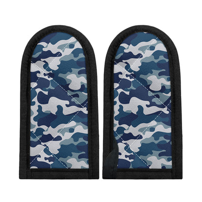 Blue And White Camouflage Print Skillet Handle Cover