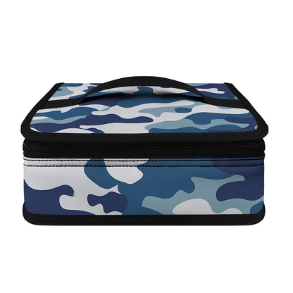 Blue And White Camouflage Print Small Lunch Bag