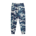 Blue And White Camouflage Print Sweatpants