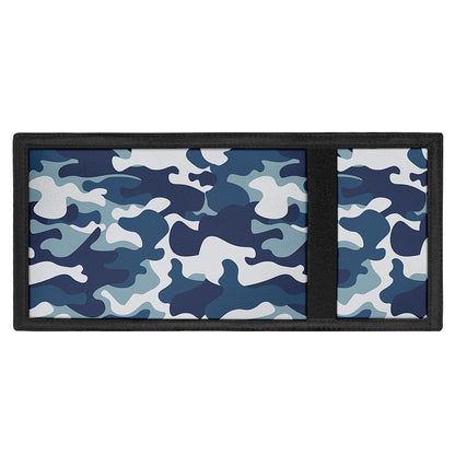 Blue And White Camouflage Print Trifold Wallet