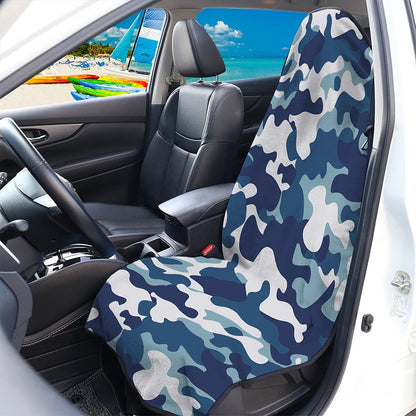 Blue And White Camouflage Print Waterproof Car Seat Cover