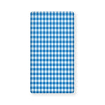 Blue And White Check Pattern Print Baby Crib Sheet