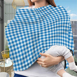 Blue And White Check Pattern Print Baby Seat Cover