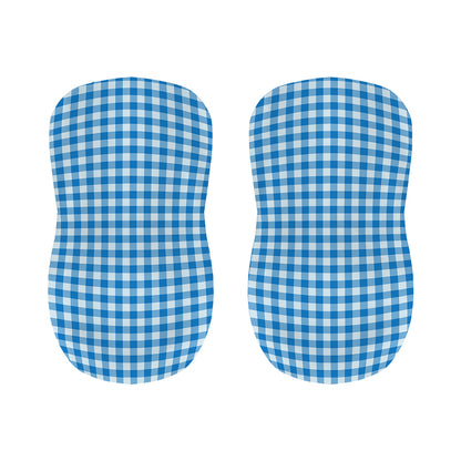 Blue And White Check Pattern Print Bar Stool Covers