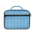 Blue And White Check Pattern Print Briefcase Bible Bag