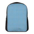 Blue And White Check Pattern Print Casual Backpack