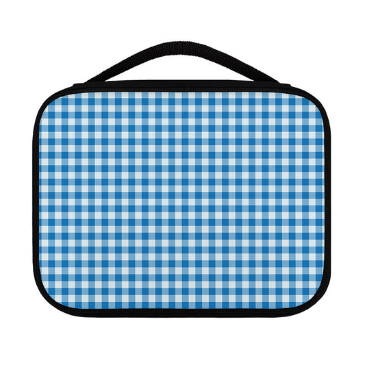 Blue And White Check Pattern Print Classic Bible Case
