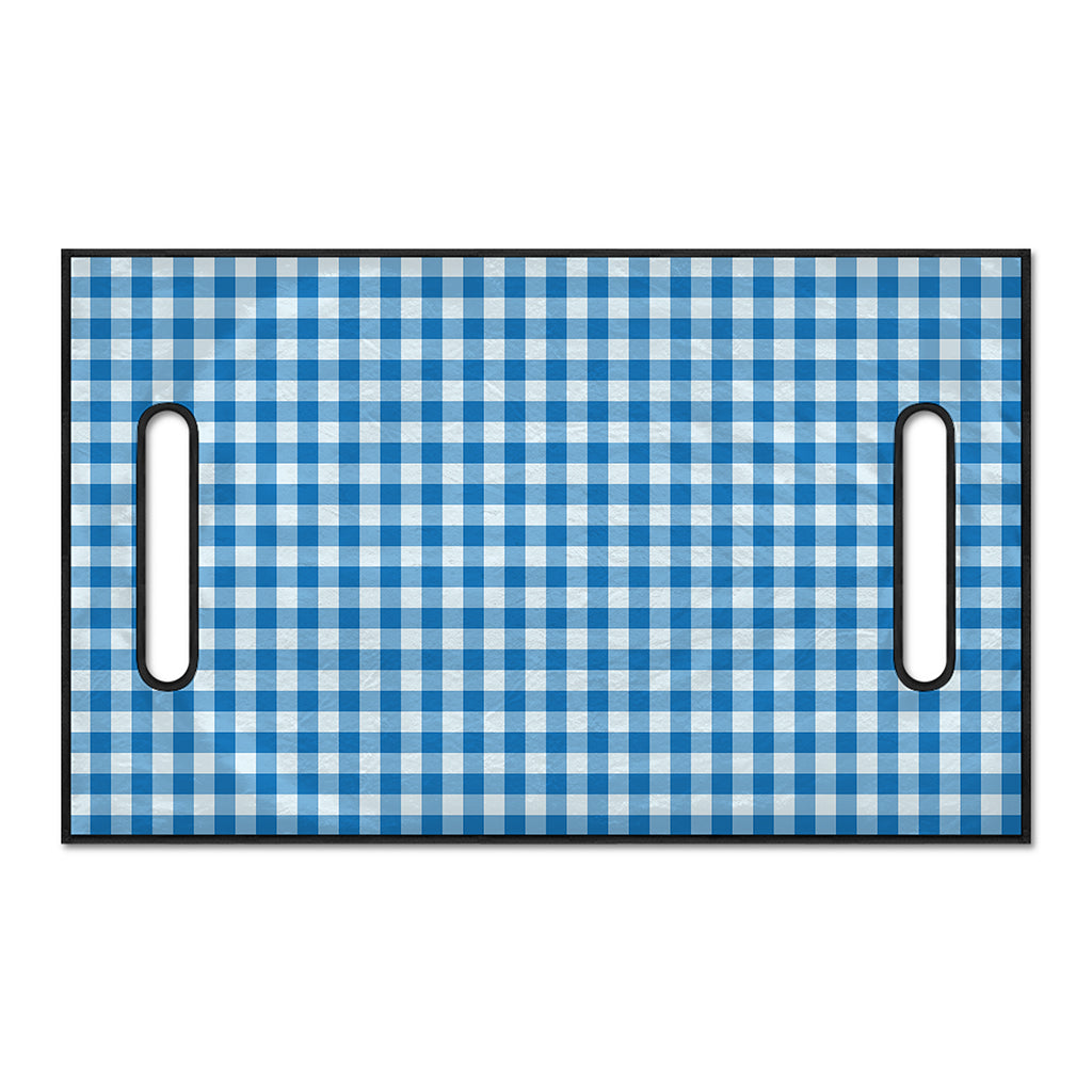 Blue And White Check Pattern Print Golf Cart Seat Cover
