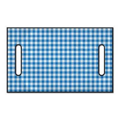 Blue And White Check Pattern Print Golf Cart Seat Cover