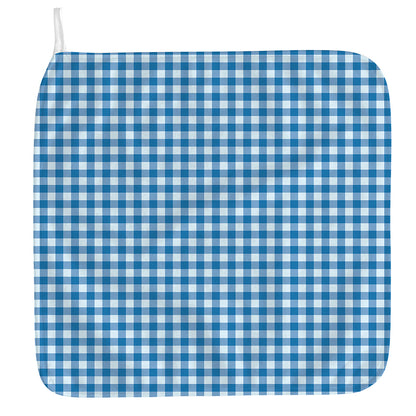 Blue And White Check Pattern Print Hand Towel