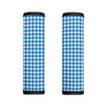 Blue And White Check Pattern Print Handle Covers