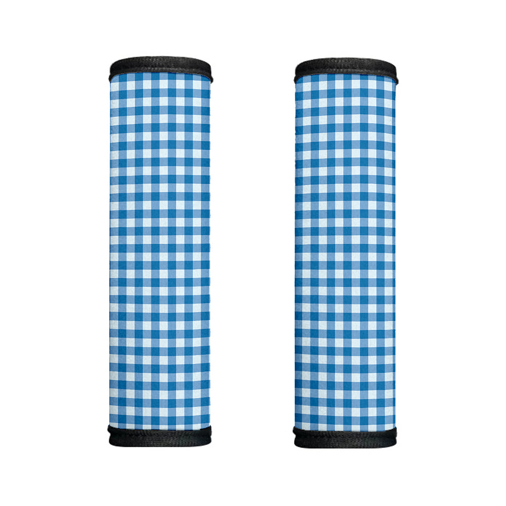 Blue And White Check Pattern Print Handle Covers
