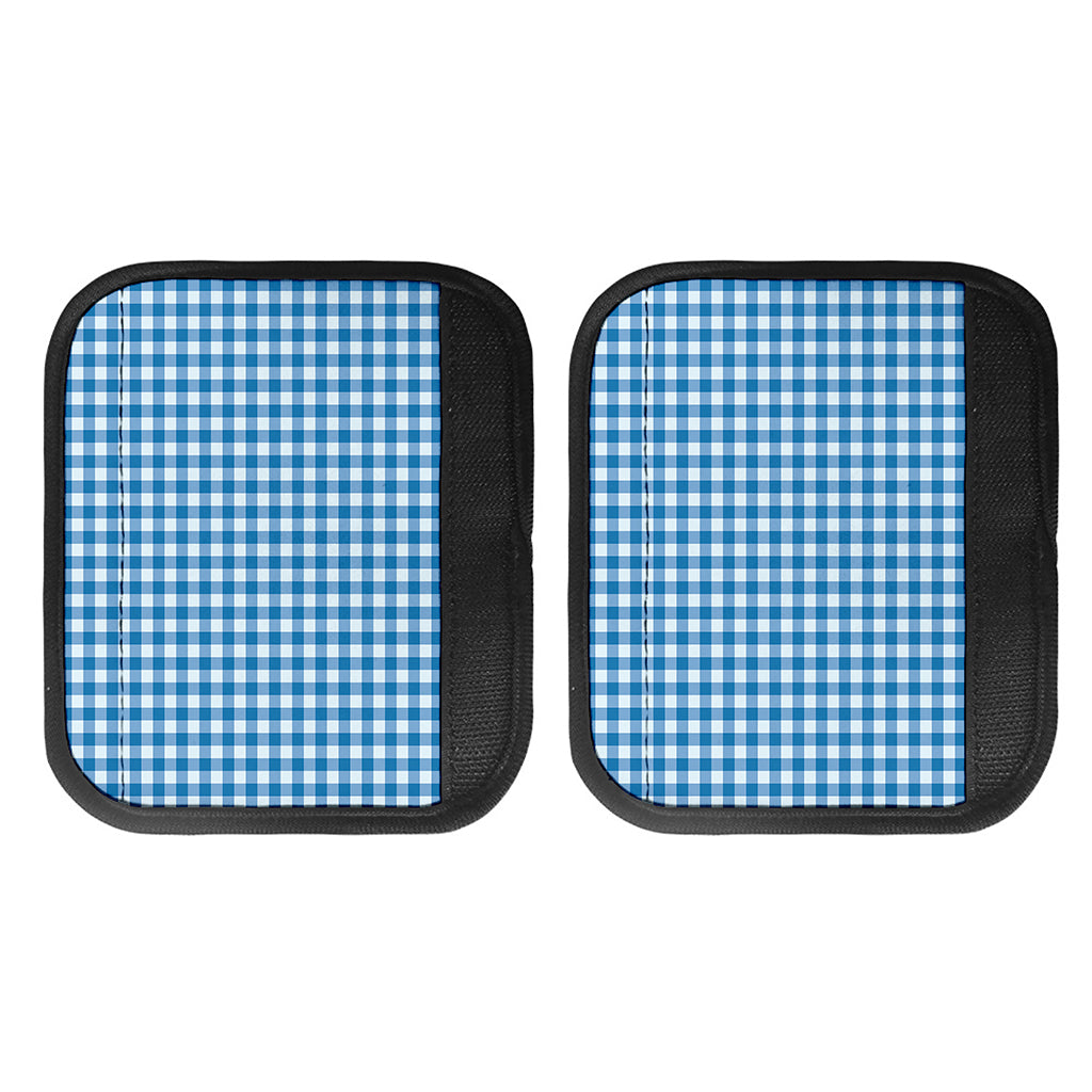 Blue And White Check Pattern Print Handle Covers