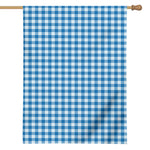 Blue And White Check Pattern Print House Flag