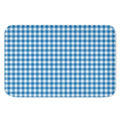 Blue And White Check Pattern Print Indoor Door Mat
