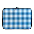 Blue And White Check Pattern Print Laptop Sleeve